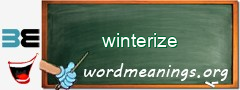 WordMeaning blackboard for winterize